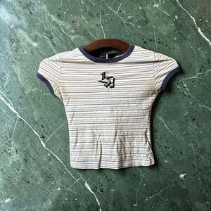 Faded Rose Striped Ringer T-Shirt Size S